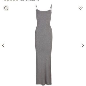 Skims long ribbed dress